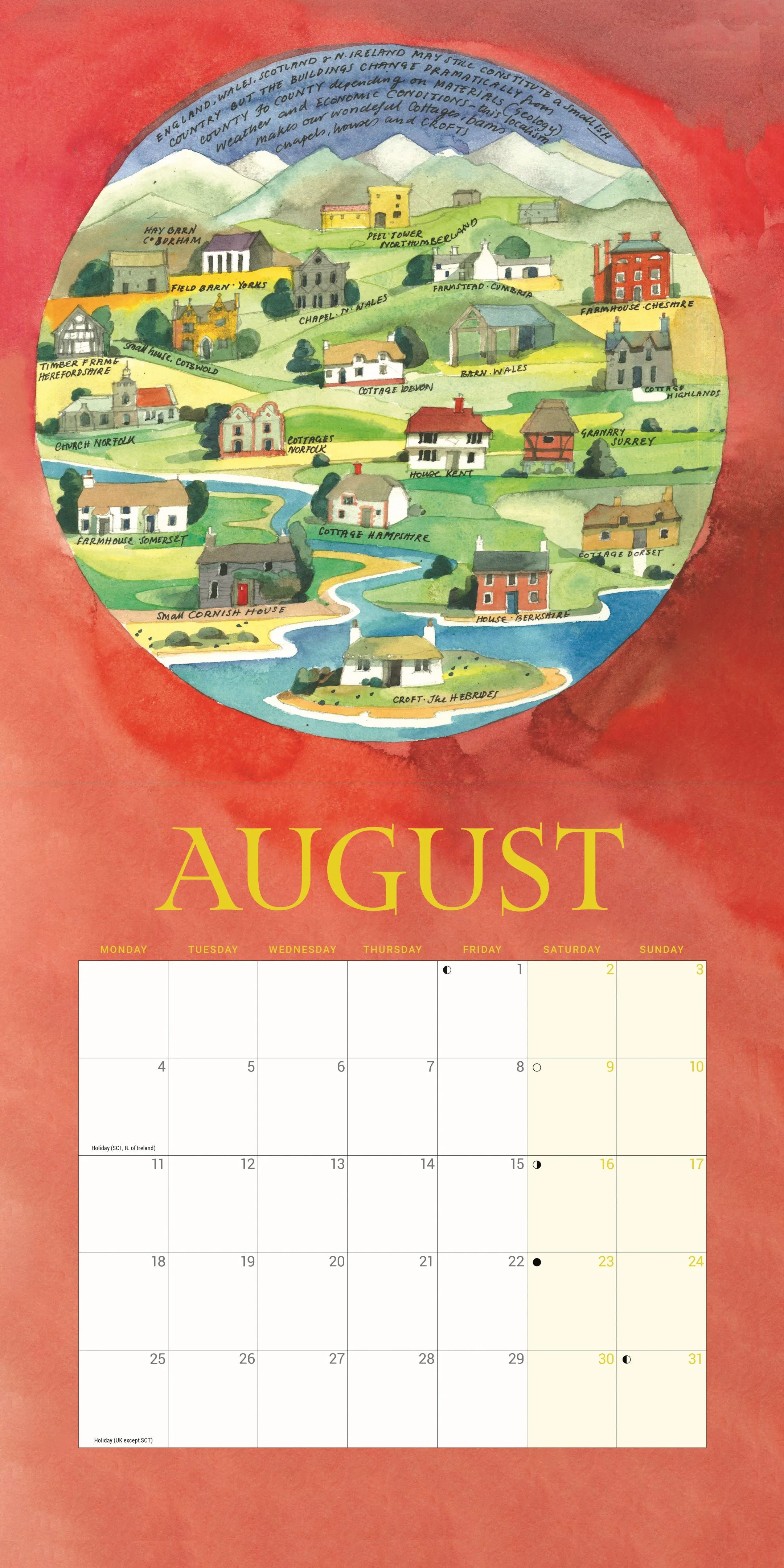 A year in the country wall calendar 2025