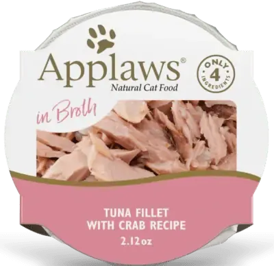 Applaws Natural Wet Tuna Fillet with Crab in Broth Pot