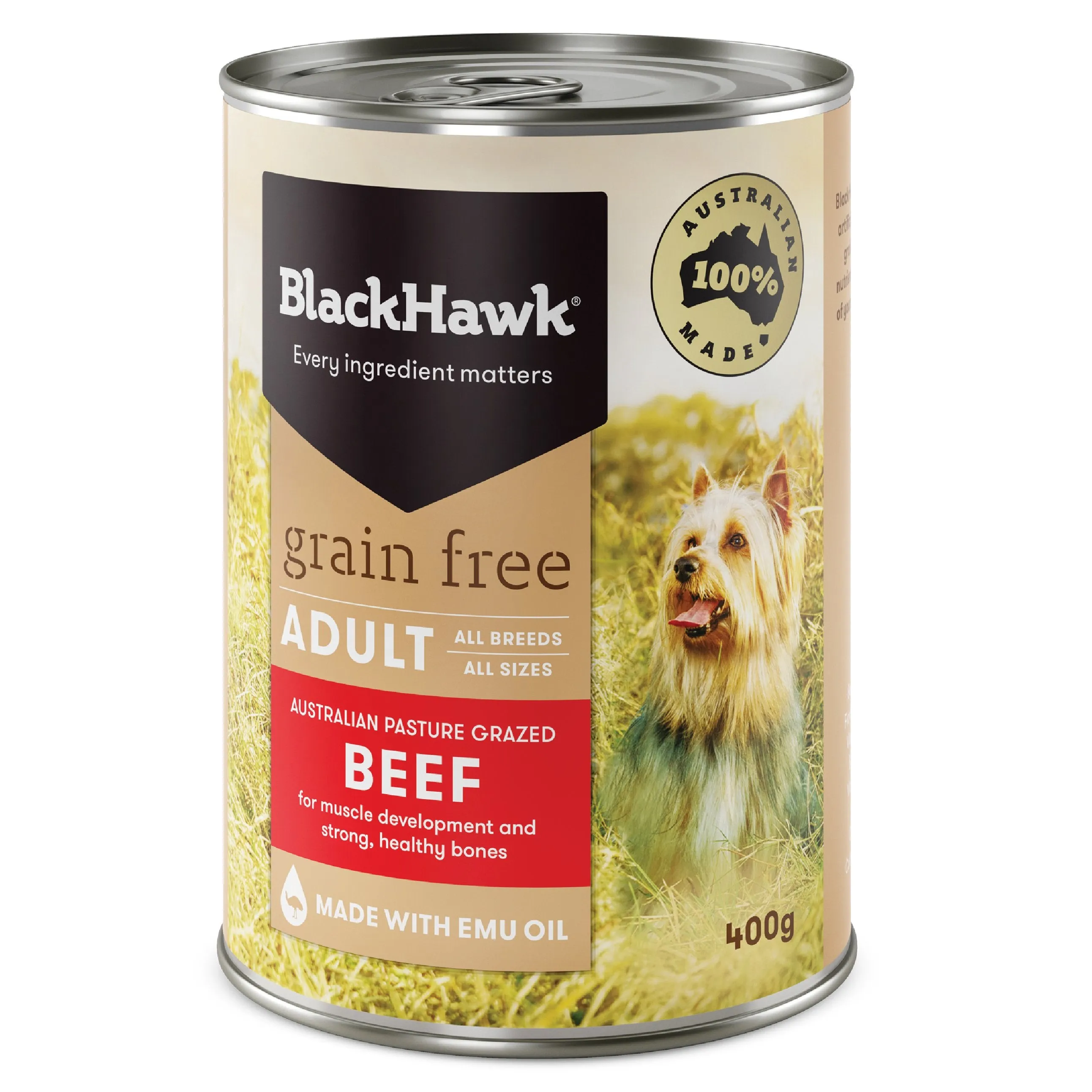 Black Hawk Grain Free Beef Wet Dog Food 400g