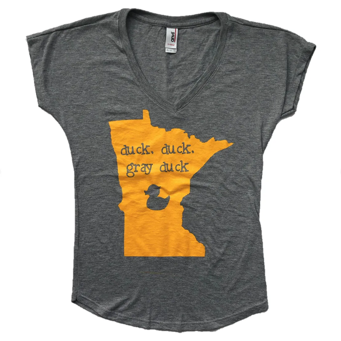 Duck Duck Gray Duck V-Neck Minnesota Tee