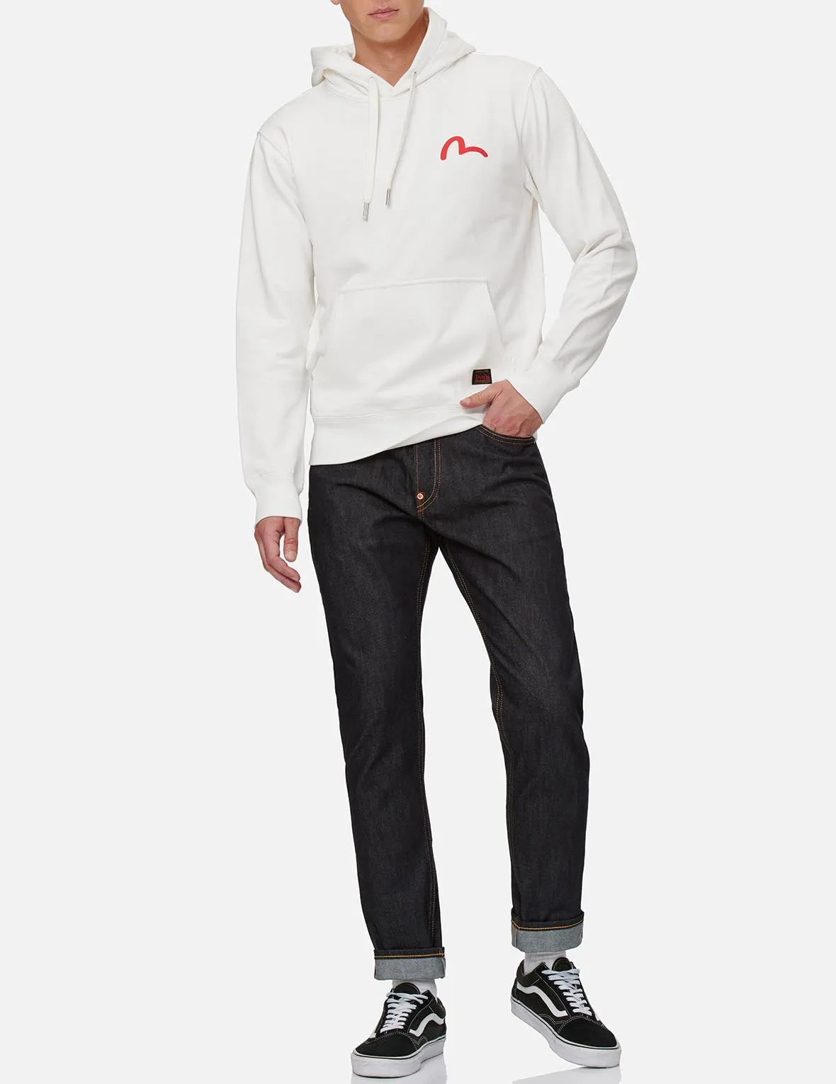Ecru Seagull Carrot Fit Raw Denim Jeans #2017