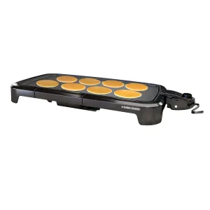 Family-Sized Electric Griddle with Warming Tray & Drip Tray