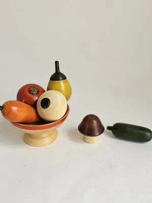 Handcrafted Wooden Miniature Vegetable Set