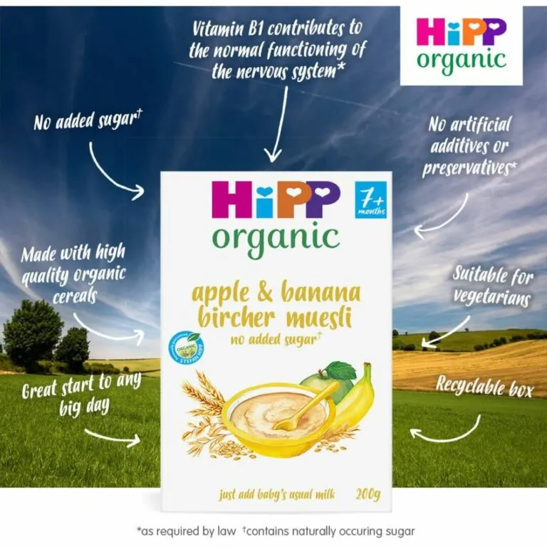 HiPP Organic Apple and Banana Bircher Muesli, 7 months , 200g