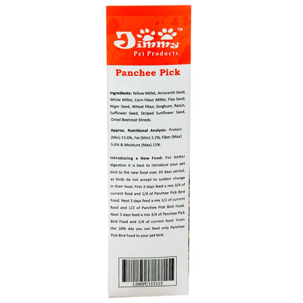 JiMMy Panchee Pick Cockatiel Bird Food (Limited Shelf Life)