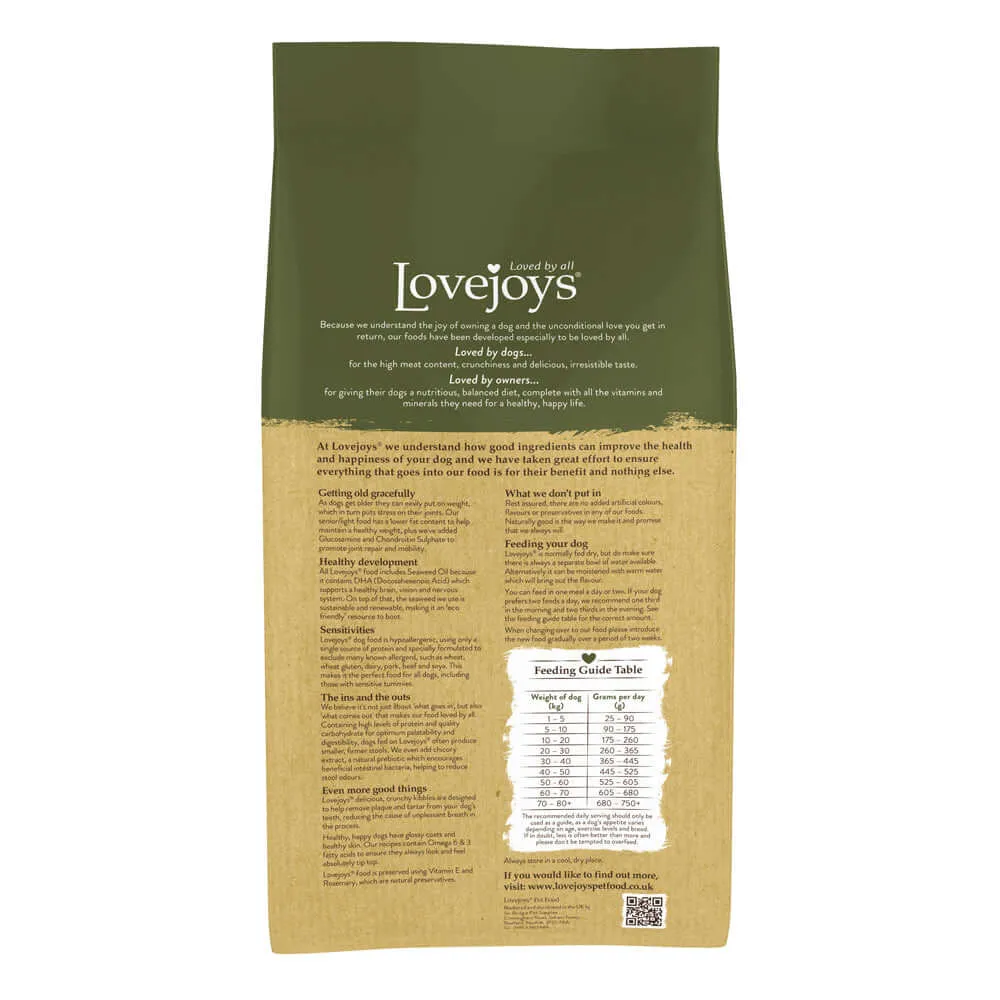 Lovejoys Turkey Hypoallergenic Complete Senior/Light Dog Food