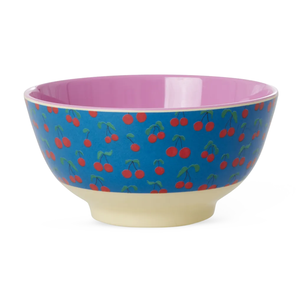 Medium Melamine Bowl - Cherry Love Print - 23.7oz