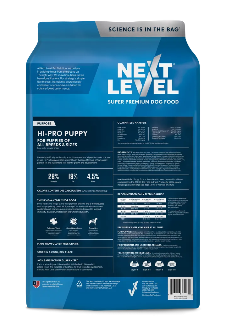 Next Level Hi-Pro Puppy Super Premium Dog Food (40 Lb)