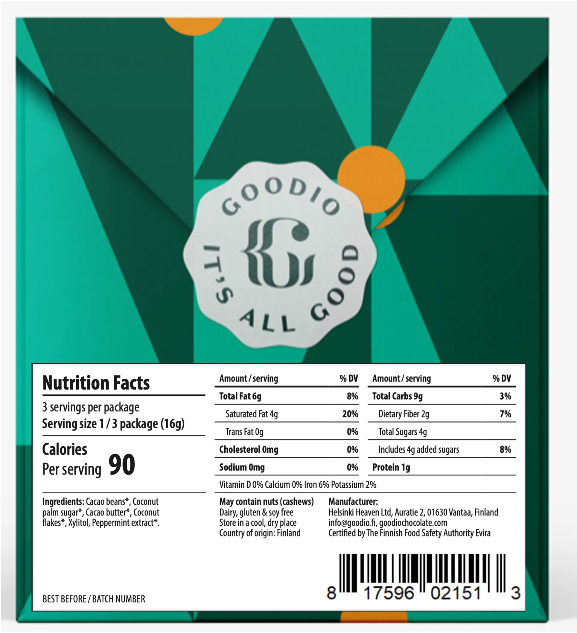 Peppermint Crunch Chocolate 49%