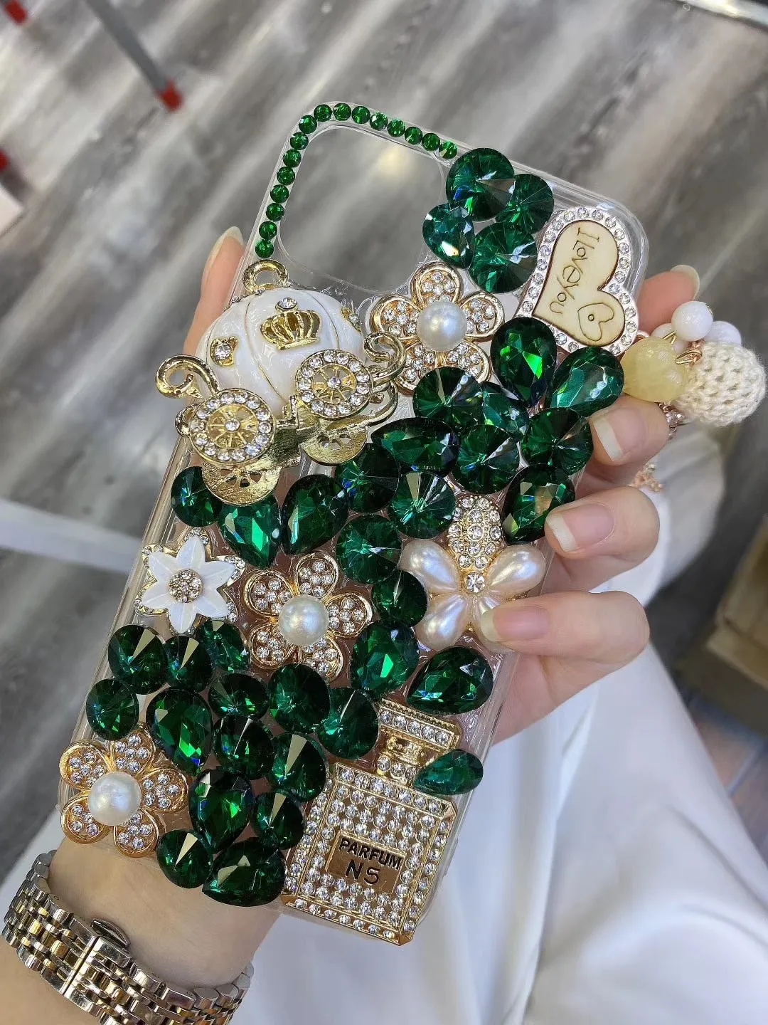 Perfume Pumpkin 3D Diamond Phone Case for For iPhone