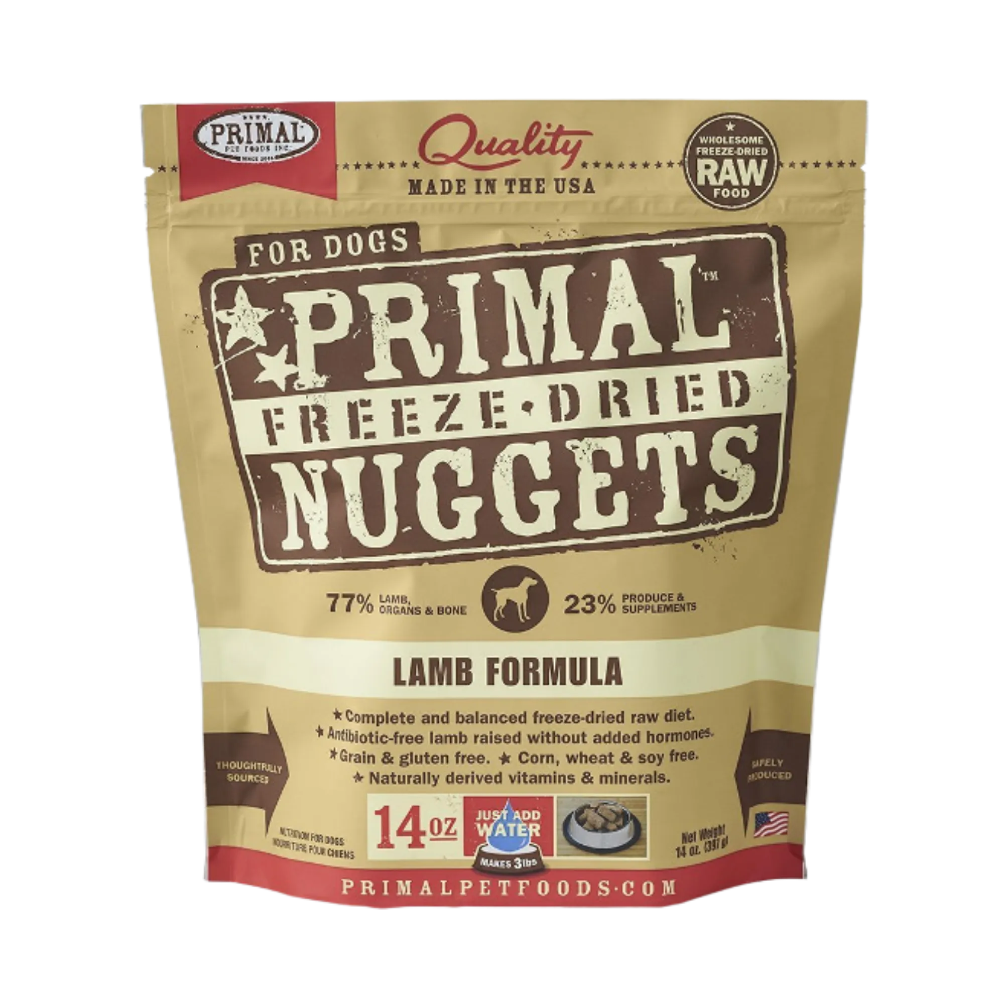 Primal Nuggets Lamb Formula Freeze-Dried Dog Food