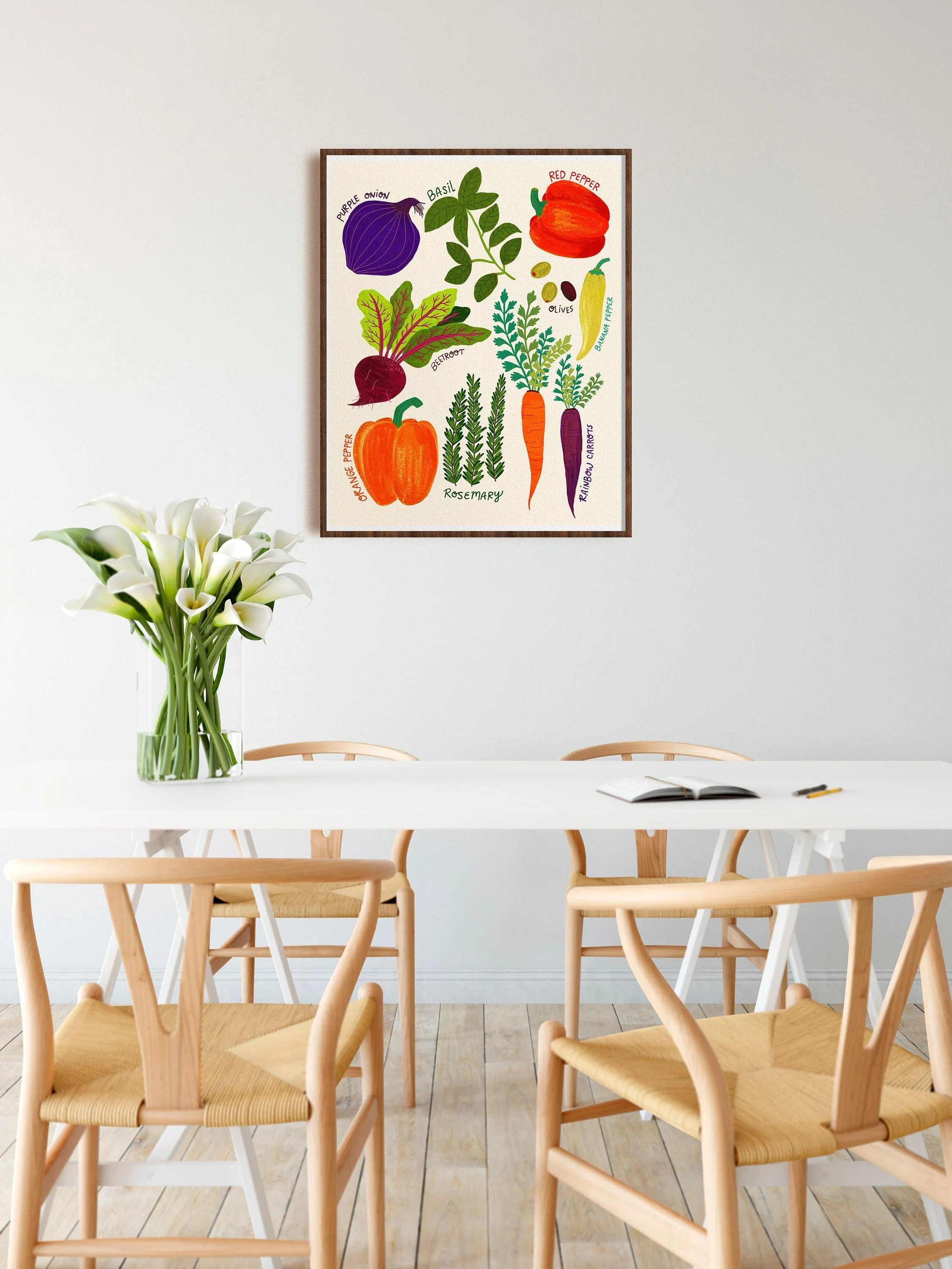 Rainbow of Veggies - Art Print