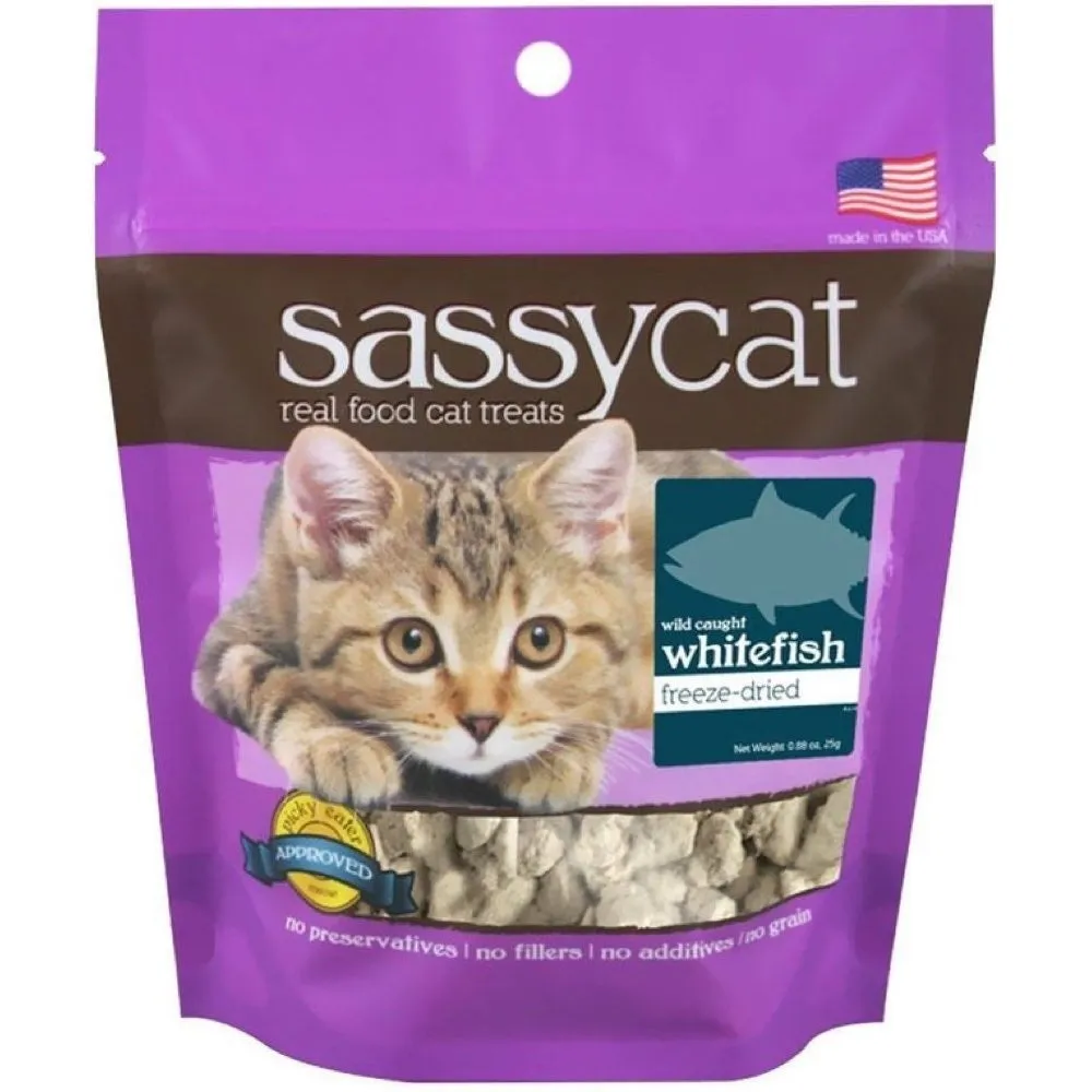 Sassy Cat Wild-Caught Whitefish Freeze-Dried Cat Treats 25g