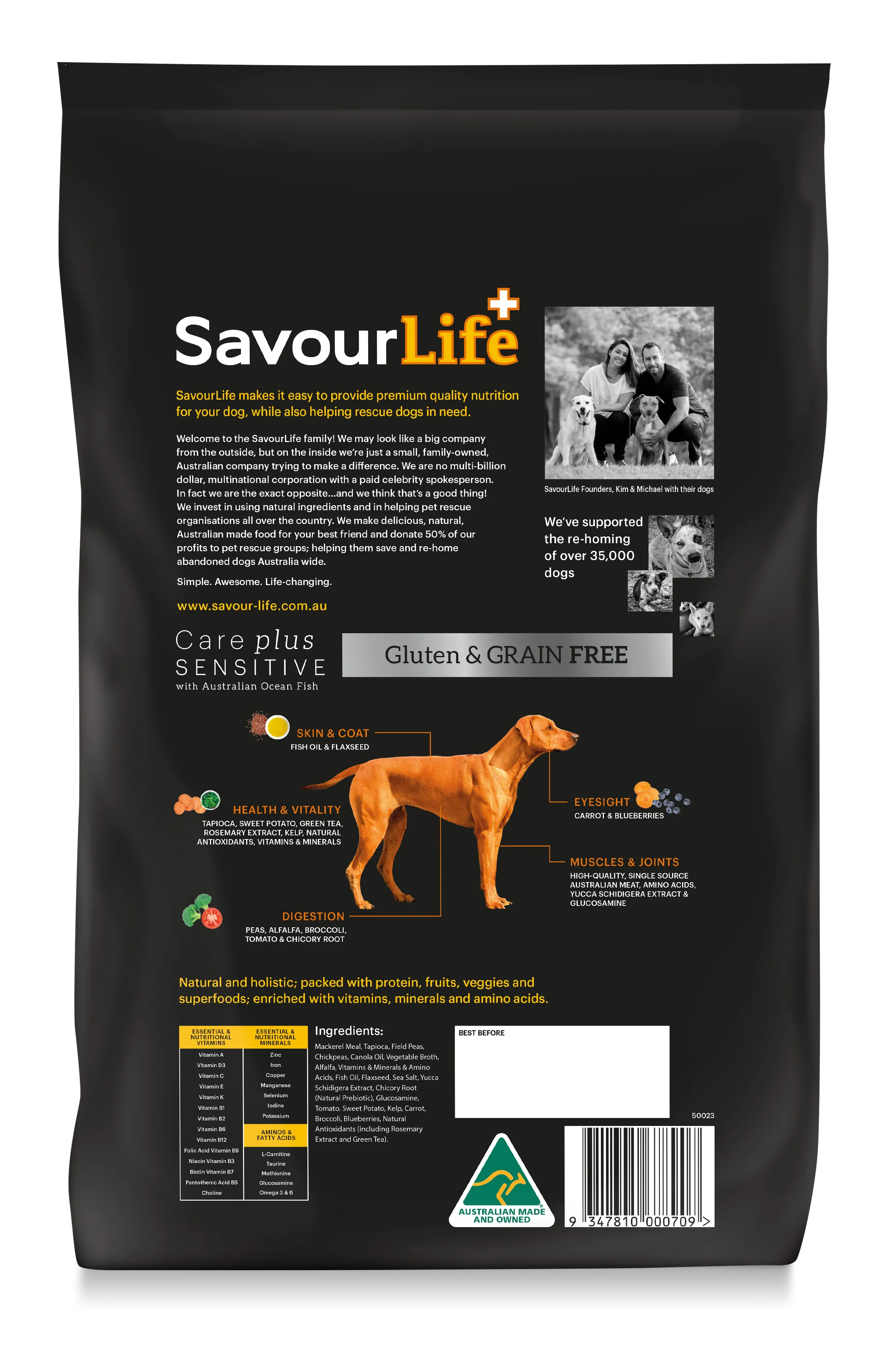 SavourLife Grain Free Care Plus Adult Dog Sensitive Ocean Fish Dry Food