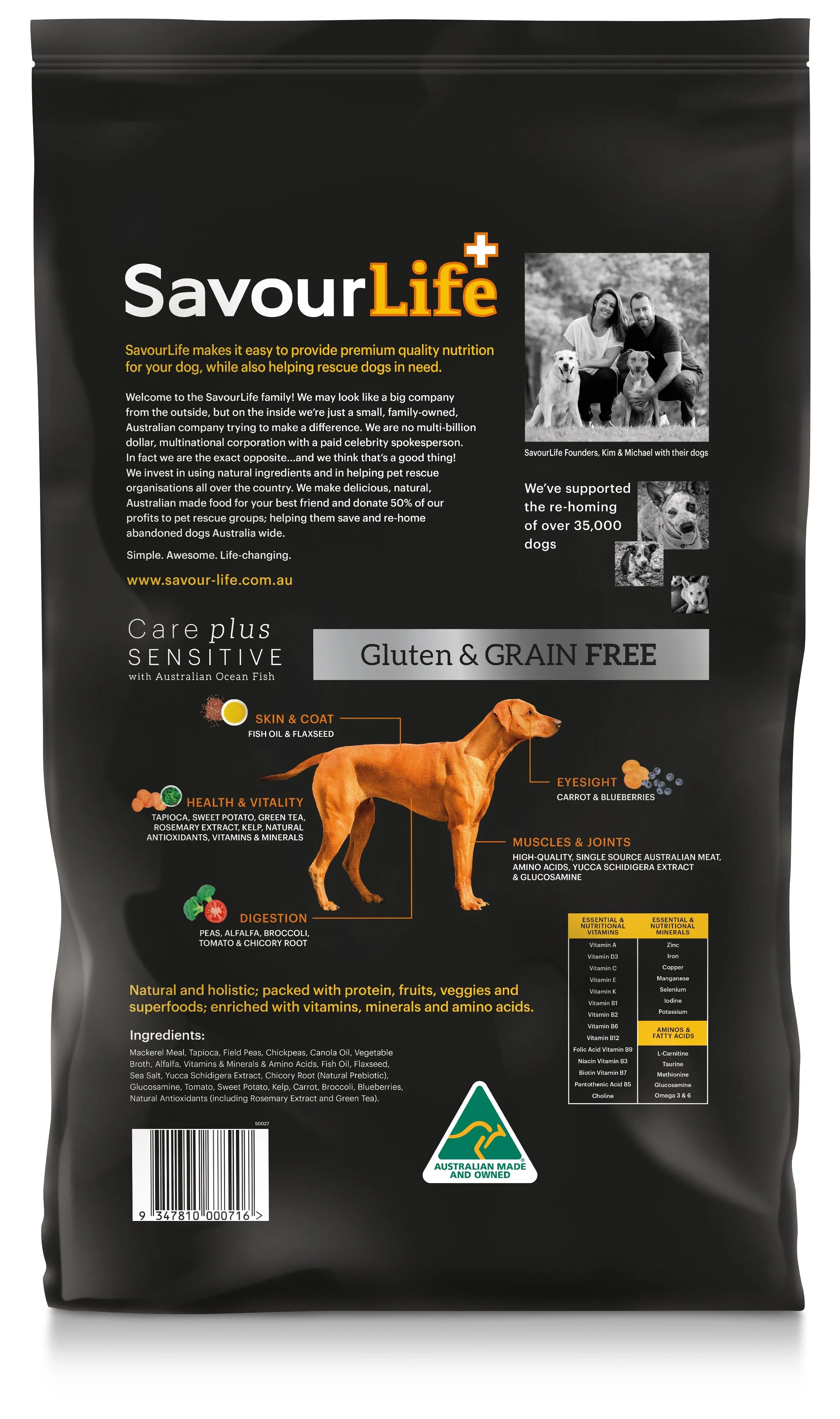 SavourLife Grain Free Care Plus Adult Dog Sensitive Ocean Fish Dry Food