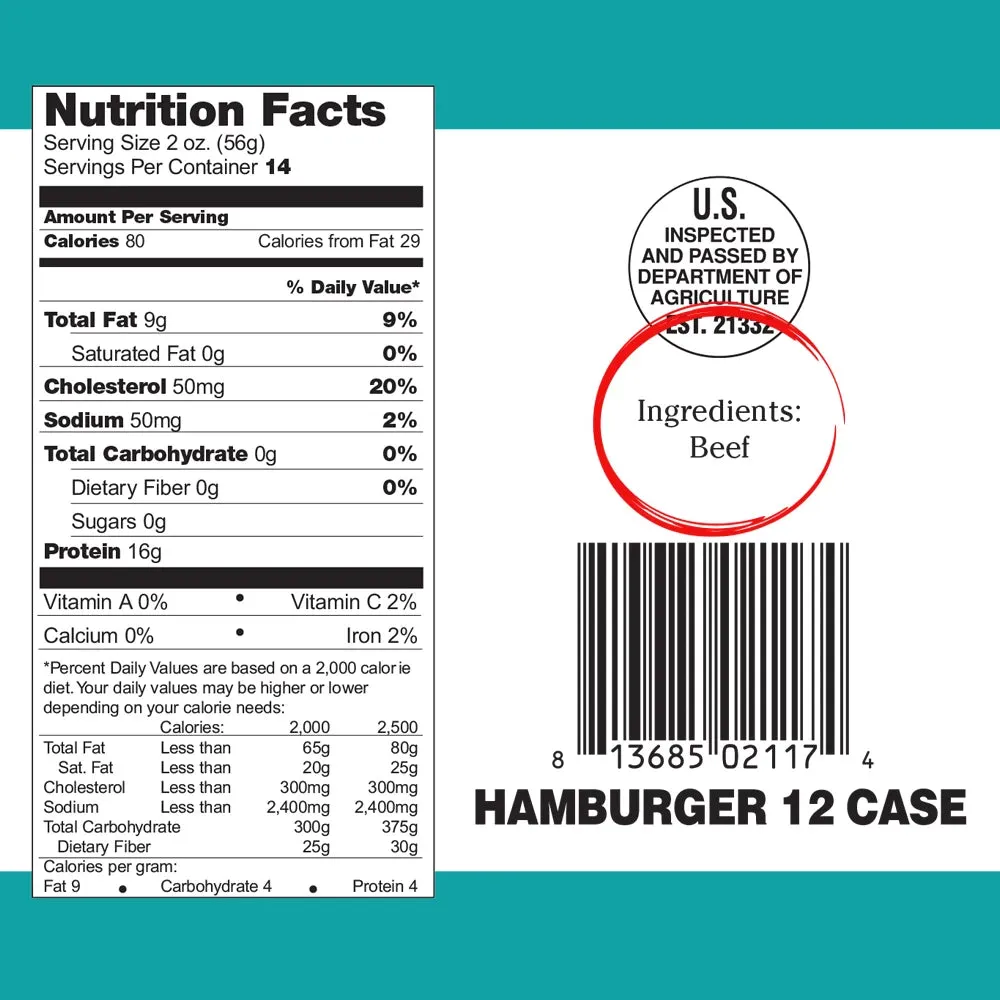 Survival Fresh Meats - Ground Beef 28 oz cans - Case of 12