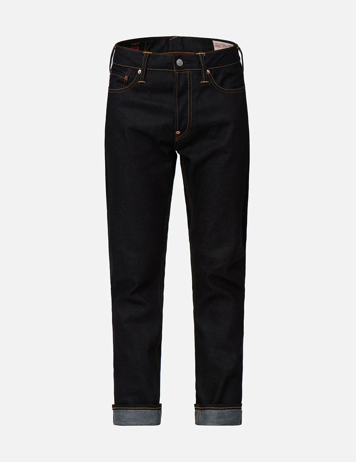 “The God of Fortune Riding Waves” Daicock Embroidery Carrot-Fit Jeans #2017