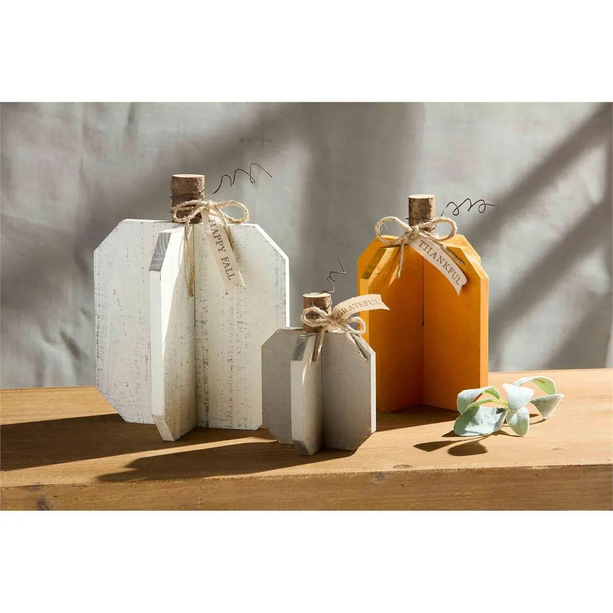 Wood Connected Pumpkin - Large
