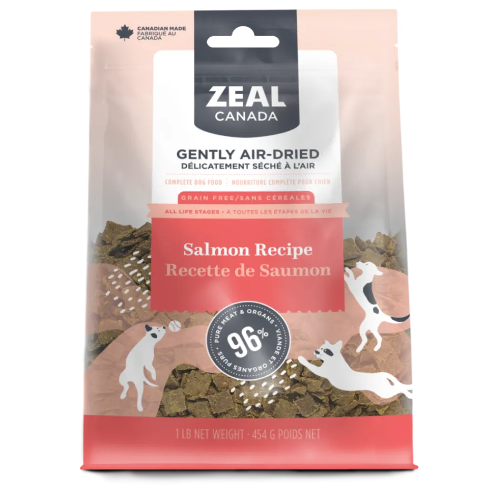 Zeal Canada Gently Air-Dried Salmon Recipe for Dogs 454g